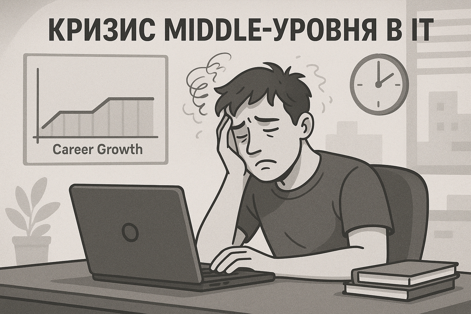 Read more about the article Кризис Middle-уровня в IT: Как преодолеть карьерное плато и не выгореть
